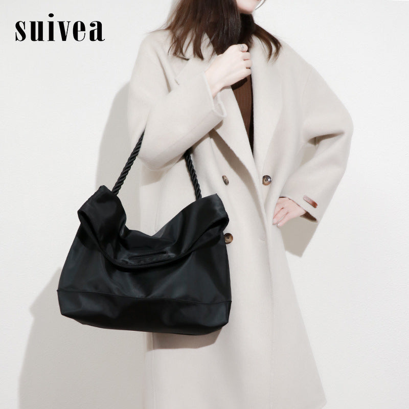 牛津布大容量通勤腋下包网红秋冬新款购物袋女包定制logo直播货源