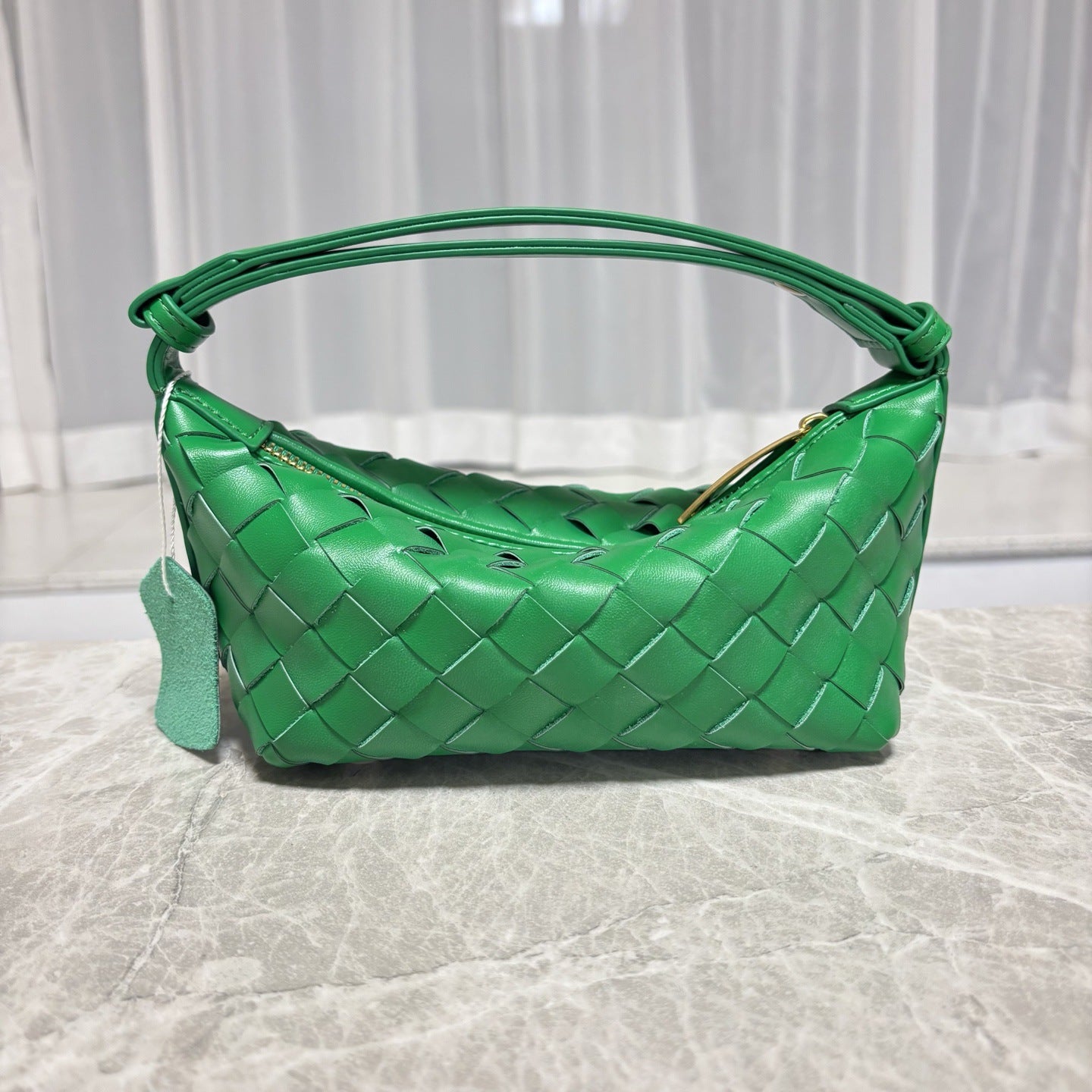 2025春季新款编织真皮手拎饭盒包小众设计简约跨境单肩斜挎女包包