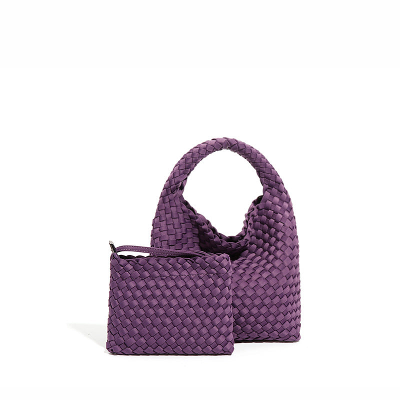 网红同款菜篮子手工编织包包复古手提子母袋时尚休闲单肩斜跨女包