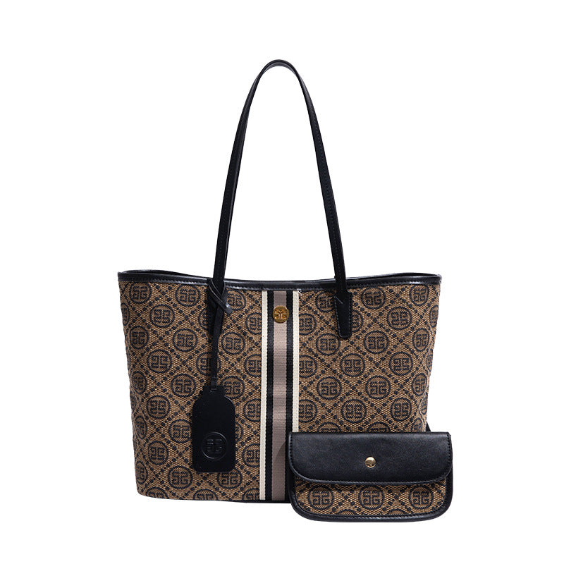 跨境大容量包包2025新款轻奢女包单肩子母包通勤百搭高级感托特包