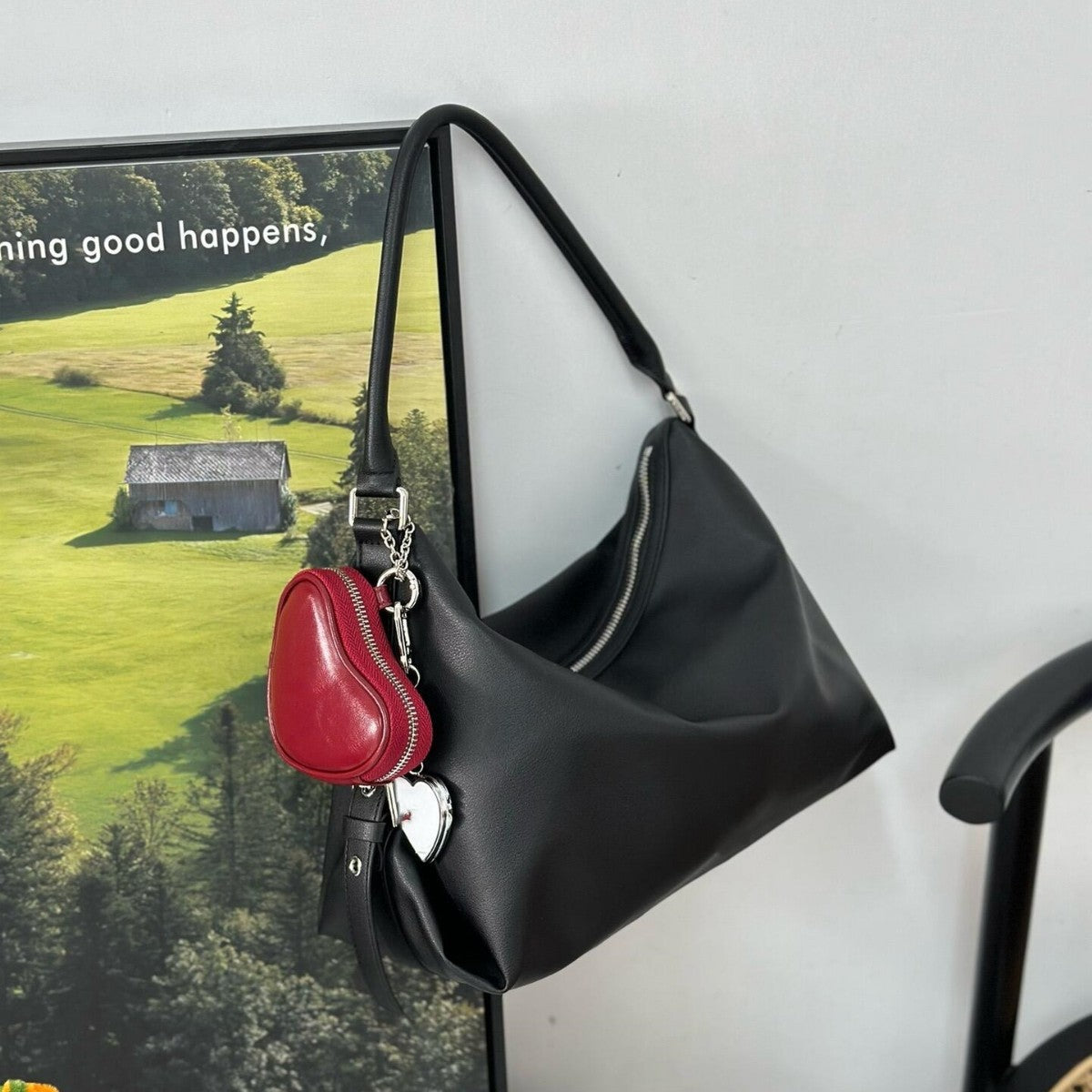 韩国人气Stan流浪包oil小众复秋冬hobo手提腋下包时尚百搭大容量