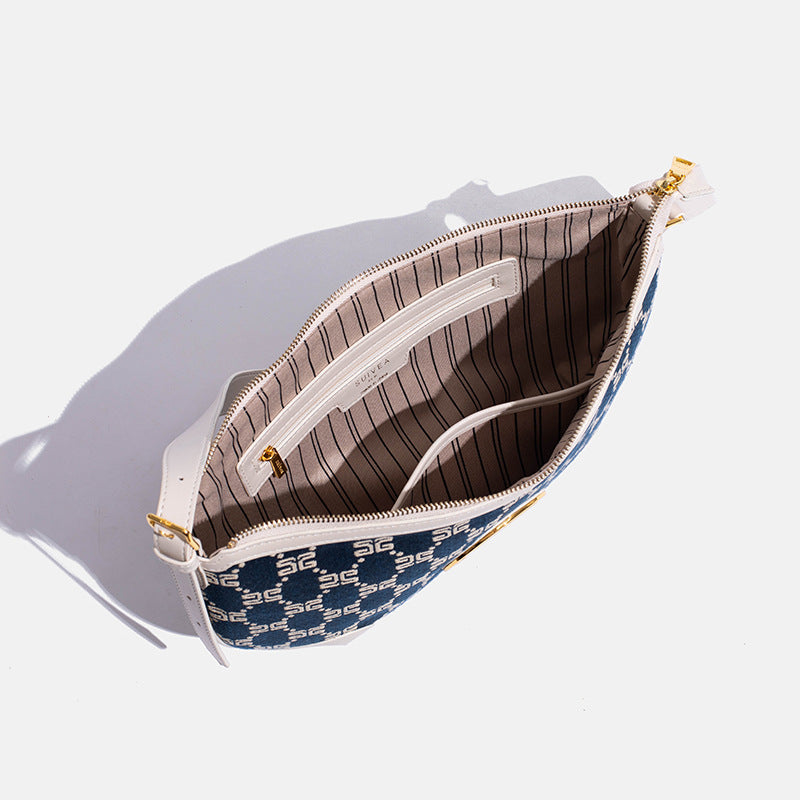 跨境外贸高级感批发女包休闲单肩斜挎大容量半月包时尚小众腋下包