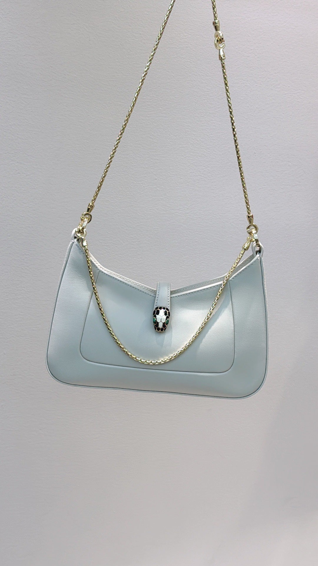 新款24潮流女包小牛皮手提单肩包蛇眼斜挎包蛇骨链条腋下包包福袋