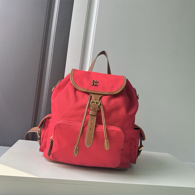 m缪家新款双肩包学院风复古背包日韩包包ins网红同款男女休闲帆布