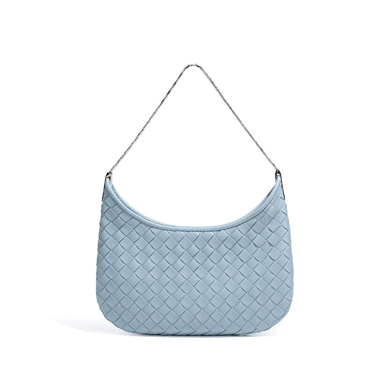 新款2025高级感单肩腋下女包质感潮流纯色编织包小众单肩斜跨包包