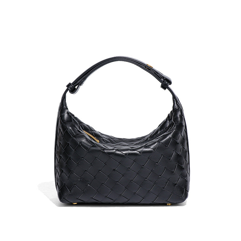 小众设计时尚休闲手拎女包百搭小清新质感单肩腋下包手工编织包包