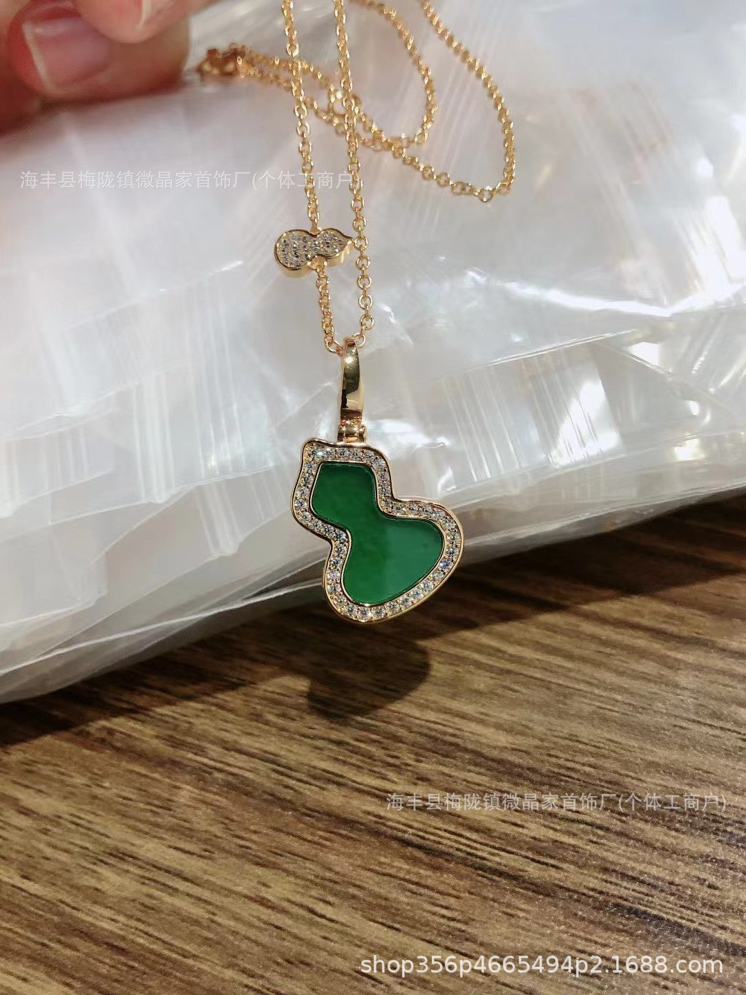 高版本葫芦福禄项链S925银镀18K玫瑰金CNC精工版厂家直销一件代发