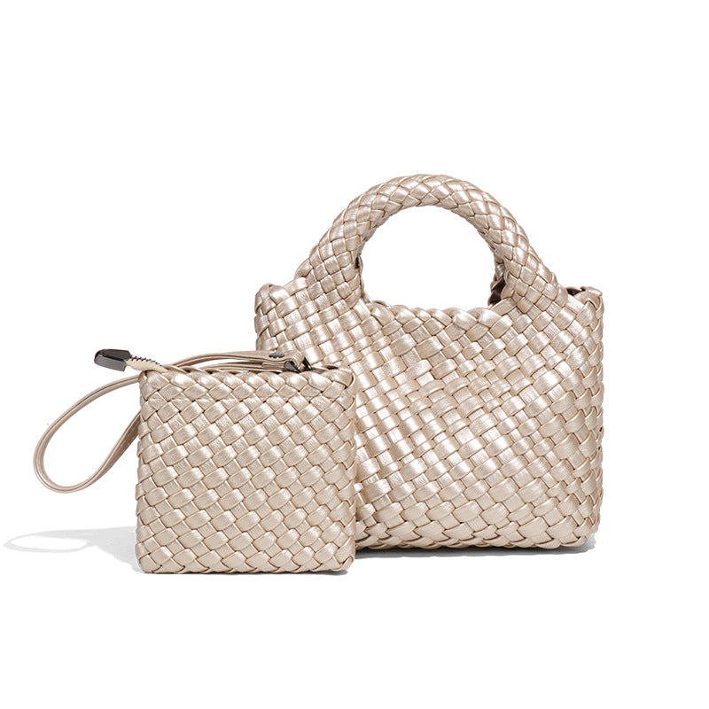 菜篮子编制包包包小巧迷你小水桶单肩斜跨包精致可爱高级感手拎包