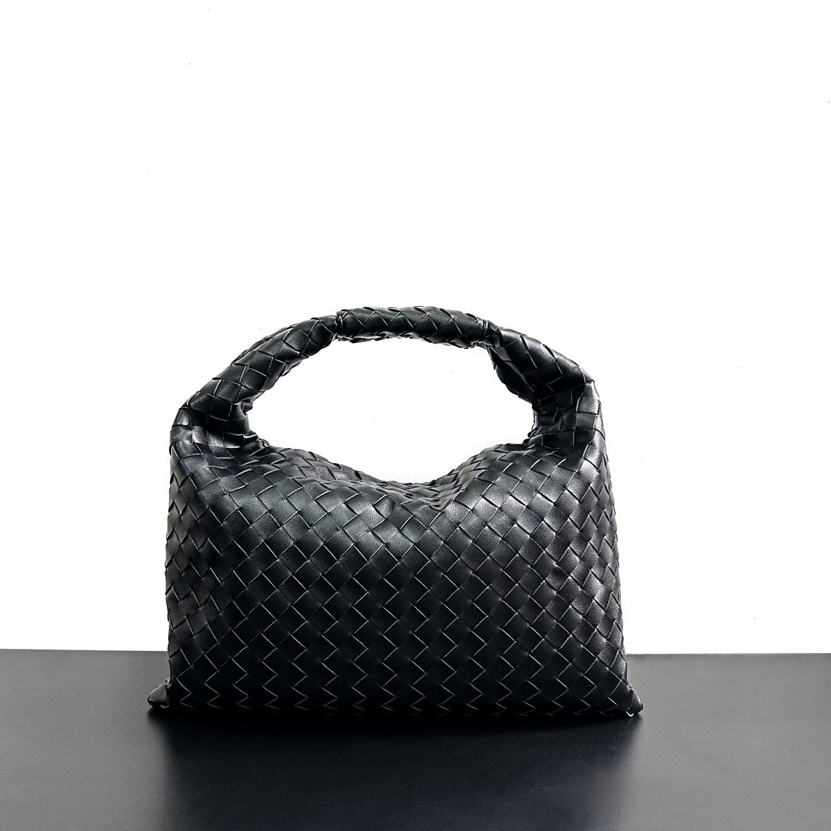 新款2023编织托特包秋冬大容量通勤包真牛皮单肩腋下包时尚手提包