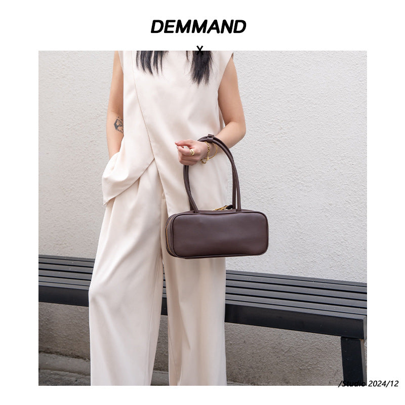 跨境复古波士顿大容量包包女2025新款手拎包通勤枕头包单肩斜挎包