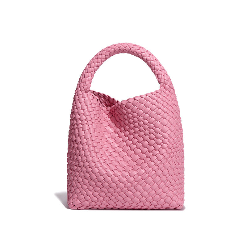 女包工厂2025新品手工编织包包女单肩斜挎腋下手提时尚子母托特包