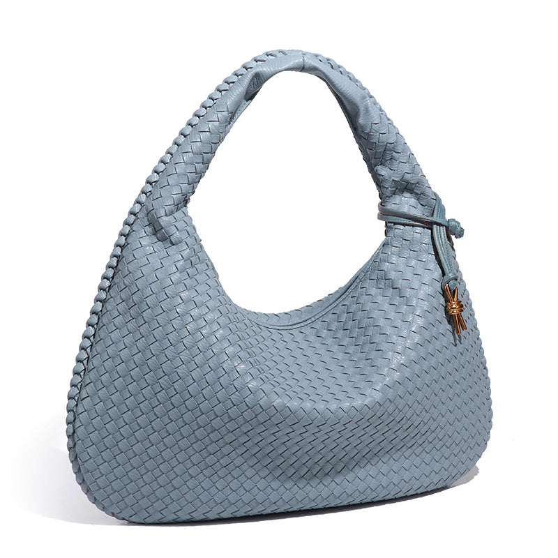 2025新款月牙女包全手工编织手提饺子包时尚百搭欧美风单肩腋下包