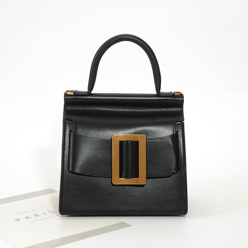 泰国复古方扣包TOGO真皮小众腰带扣水桶包手提迷你斜挎包质感女包