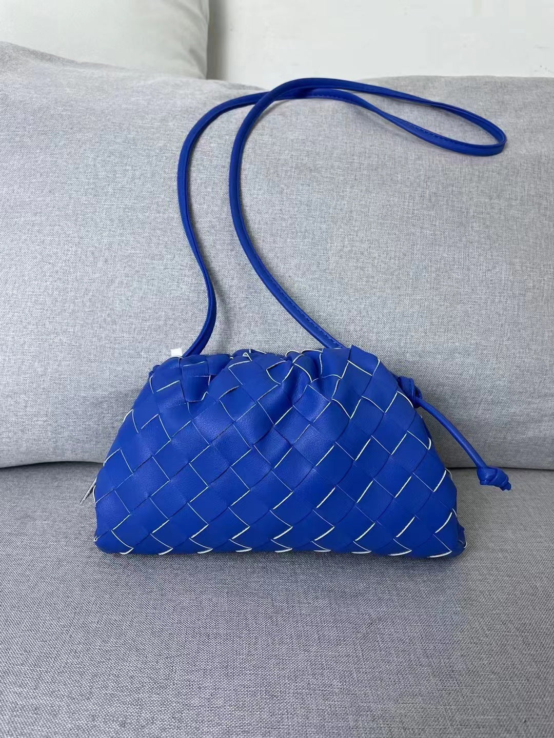 包包女皱褶饺子包真皮云朵包牛皮编织单肩斜挎包阿希歌同款时尚