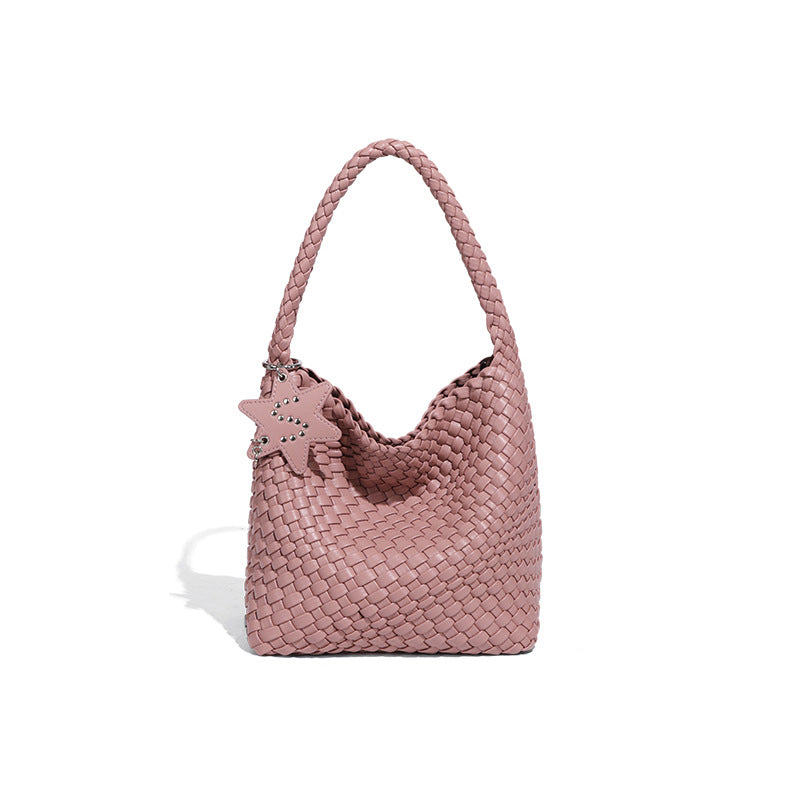 今年流行枪枪单肩腋下包时尚手工编织女包潮流简约手提菜篮子母包