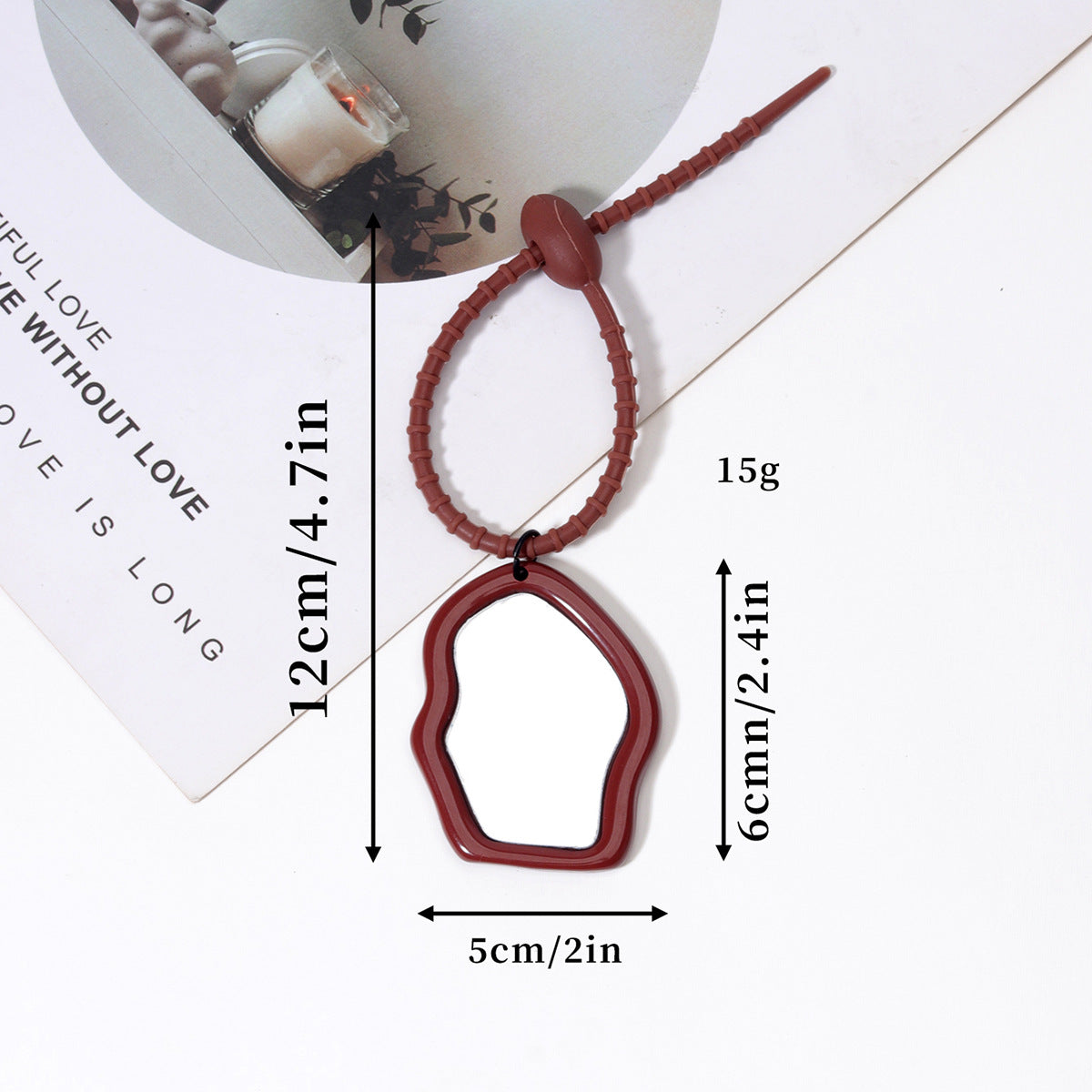 跨境热销包包挂件亚克力镜子包挂饰品配件扎带挂件时尚热销