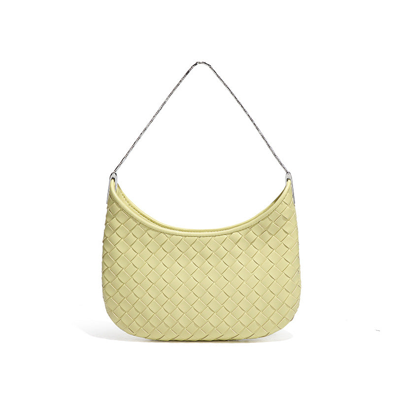 新款2025高级感单肩腋下女包质感潮流纯色编织包小众单肩斜跨包包