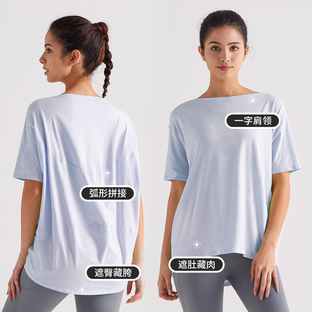 lulu运动短袖T恤女夏季透气速干瑜伽服训练罩衫百搭修身龟背上衣