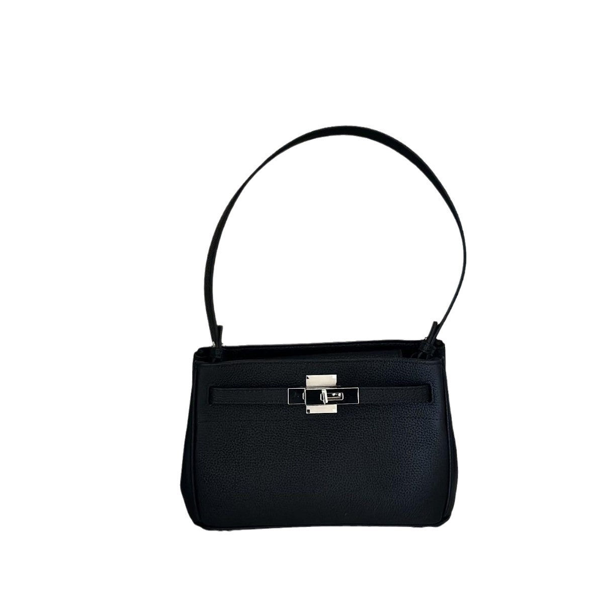 高级感凯莉腋下女包秋冬新款头层牛皮通勤百搭复古单肩斜挎小方包