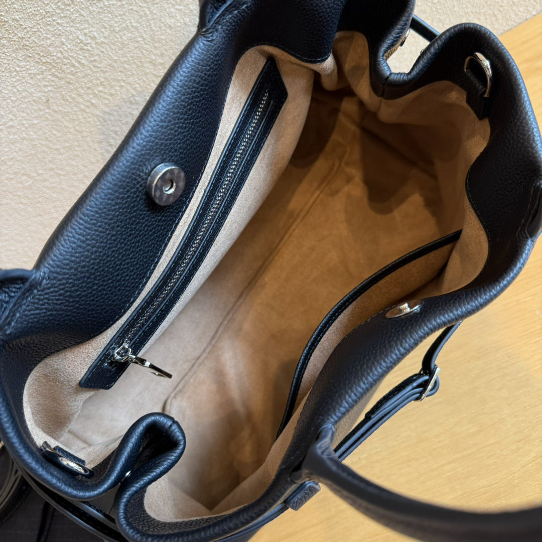 高级togo头层牛皮轻奢复古通勤包2024新款大容量手提包托特包包女