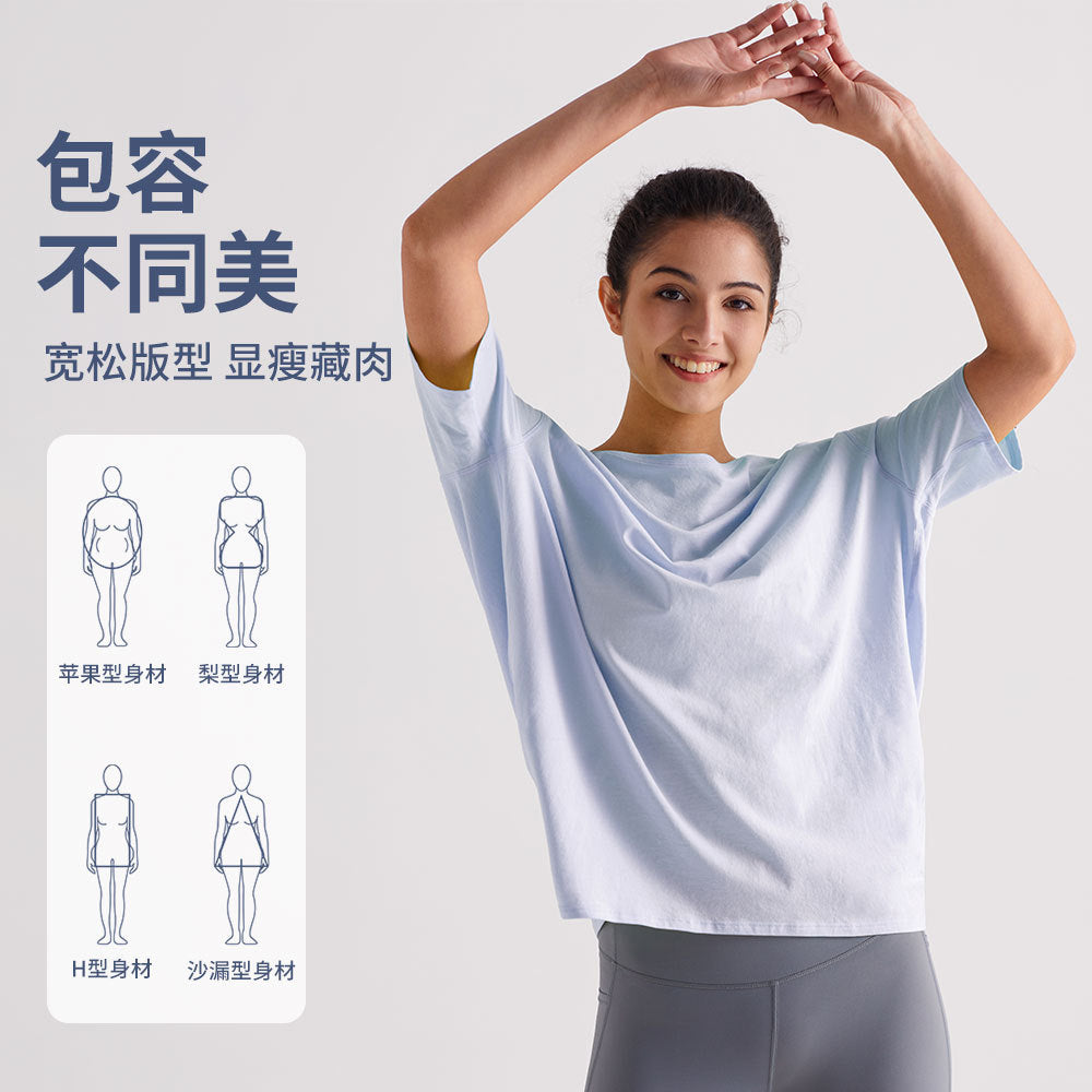 lulu运动短袖T恤女夏季透气速干瑜伽服训练罩衫百搭修身龟背上衣