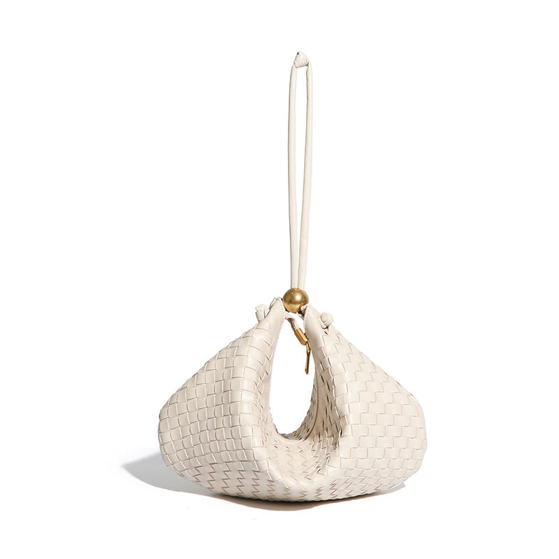 编织大容量包包女质感流行网红饺子包小众设计休闲百搭单肩腋下包