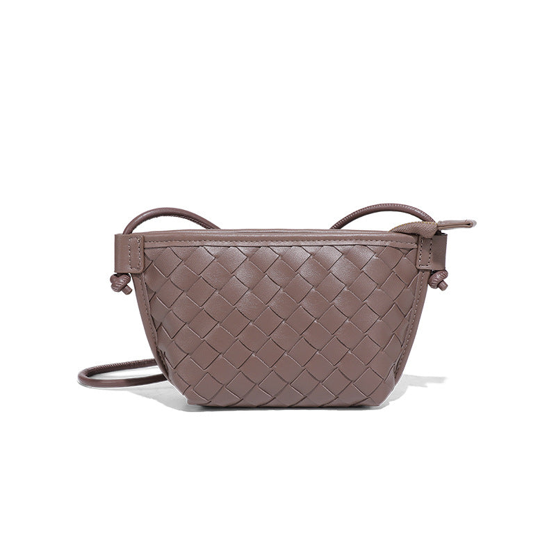 夏季新款马卡龙斜跨女包迷你可爱手工编织包休闲单肩菜篮子饺子包