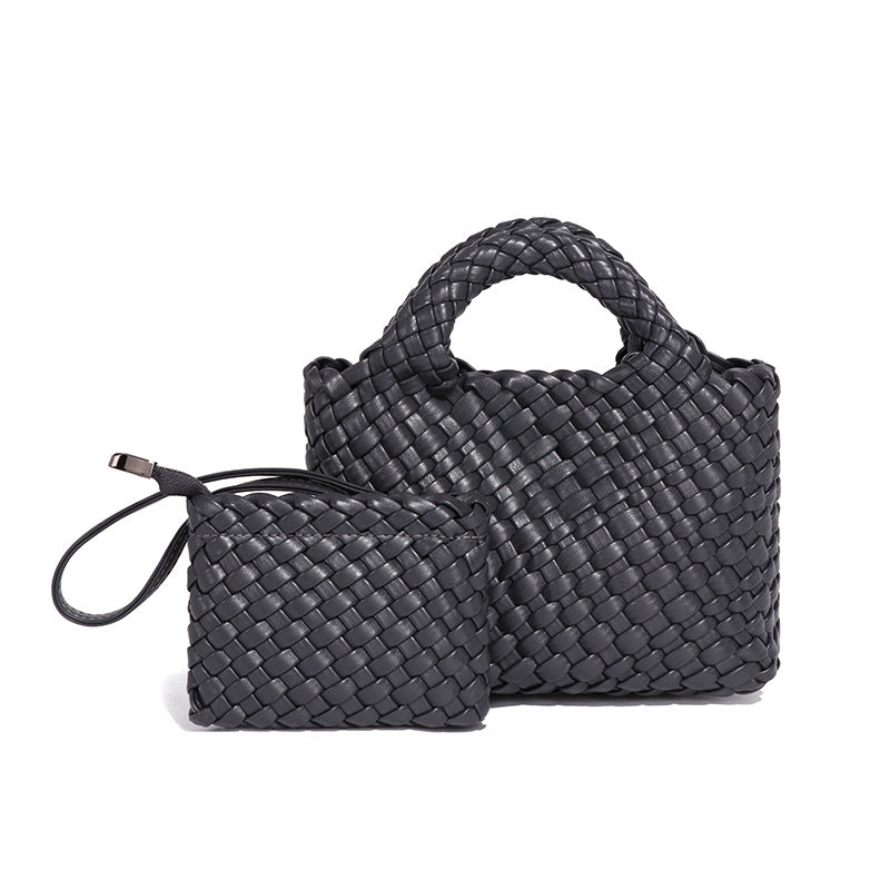 菜篮子编制包包包小巧迷你小水桶单肩斜跨包精致可爱高级感手拎包