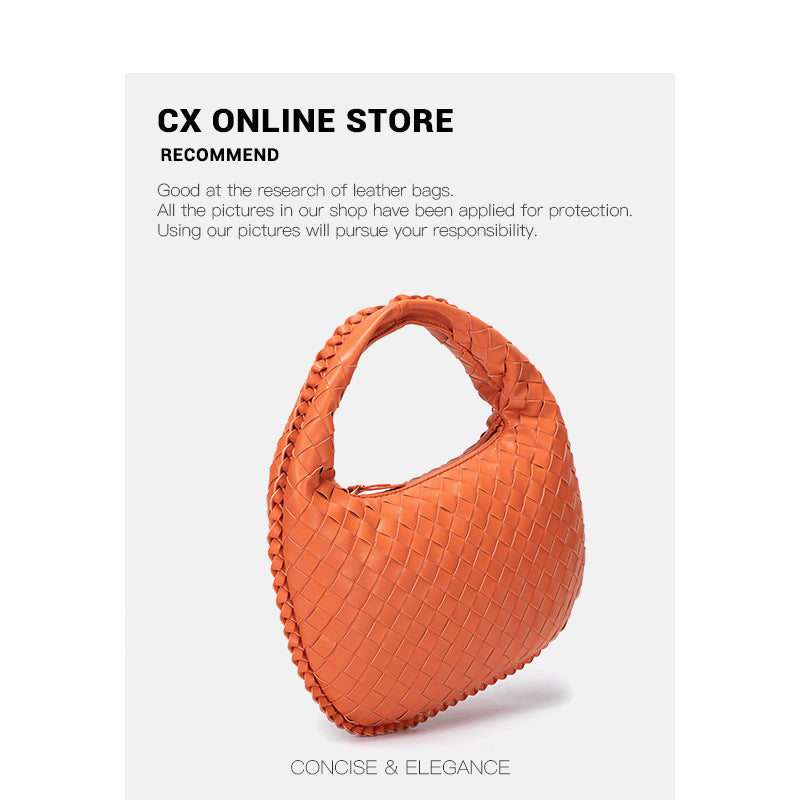 包包女2025新款编织包欧美复古菜篮子腋下包手提单肩手拎包 外贸