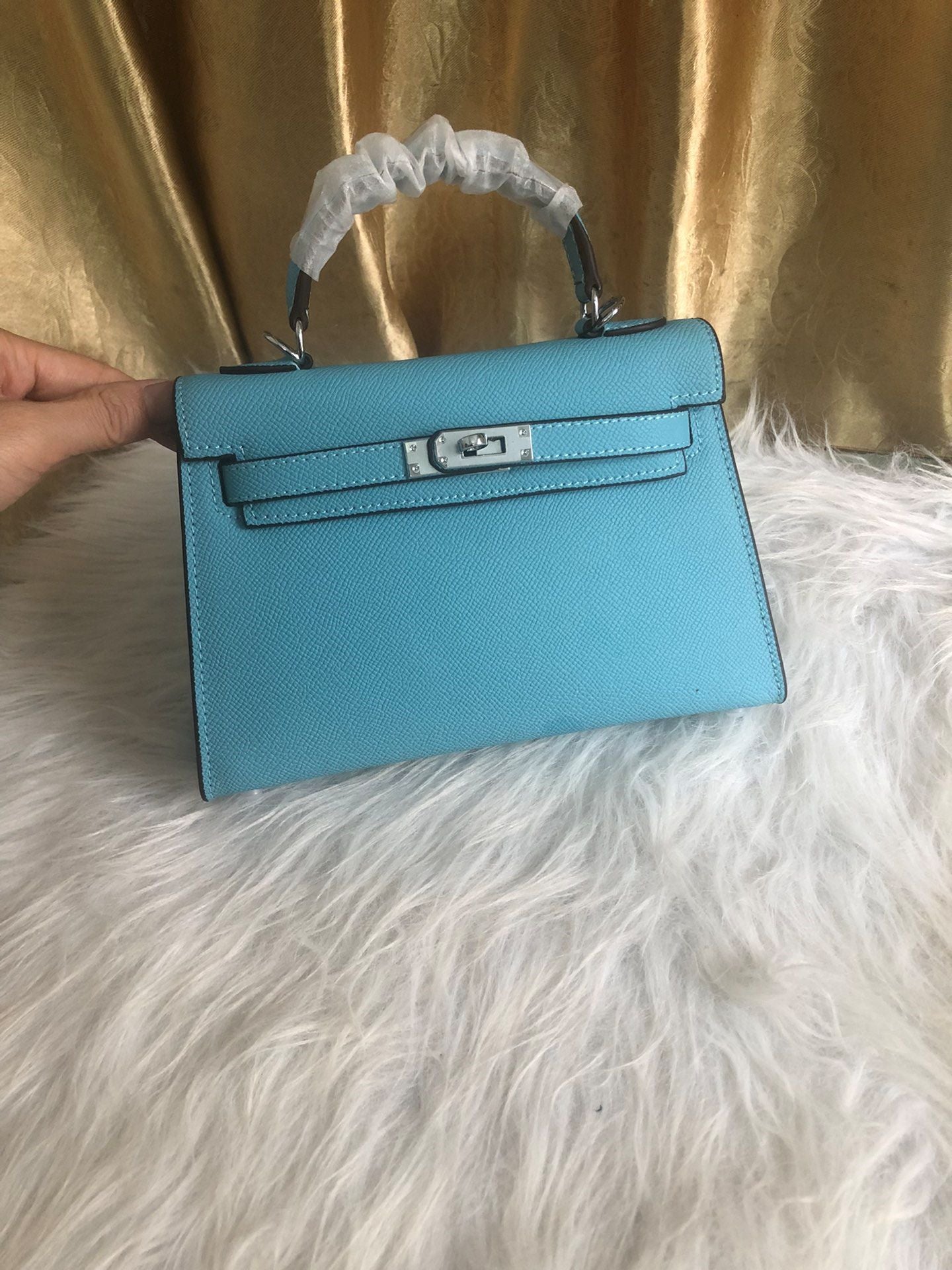 高级感2023新款二代凯莉包真皮女包手提包单肩斜挎潮爆头层