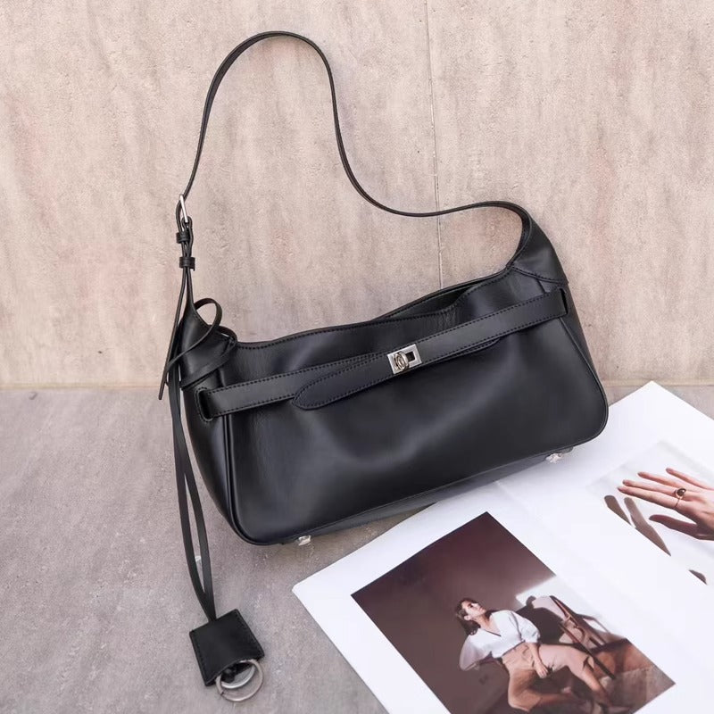 高品质B家欧货真皮女包rodeo腋下包时尚单肩横竖款hobo锁扣托特包