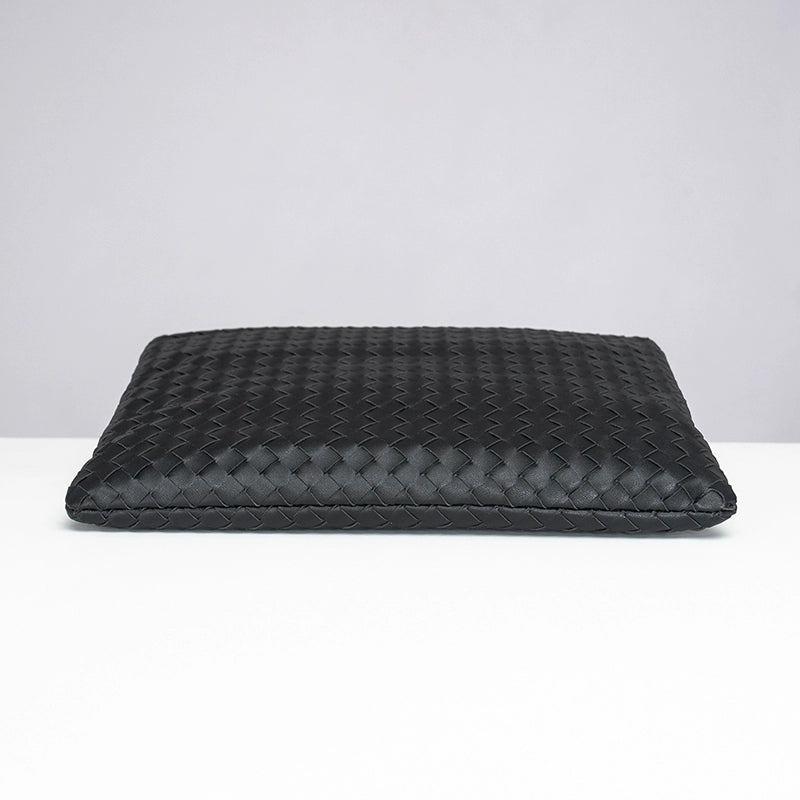 X&BV手包男真皮男士手拿包大容量商务休闲编织手抓包夹包信封包男