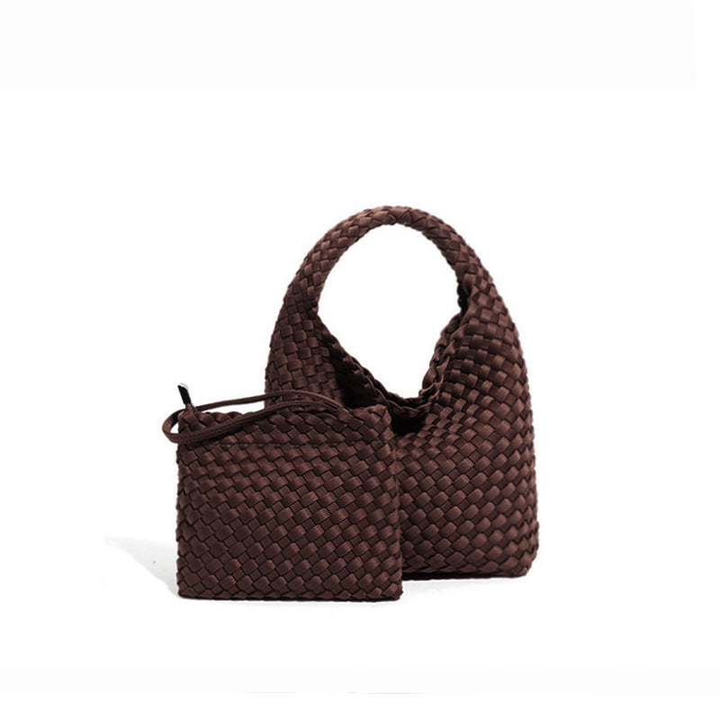 网红同款菜篮子手工编织包包复古手提子母袋时尚休闲单肩斜跨女包