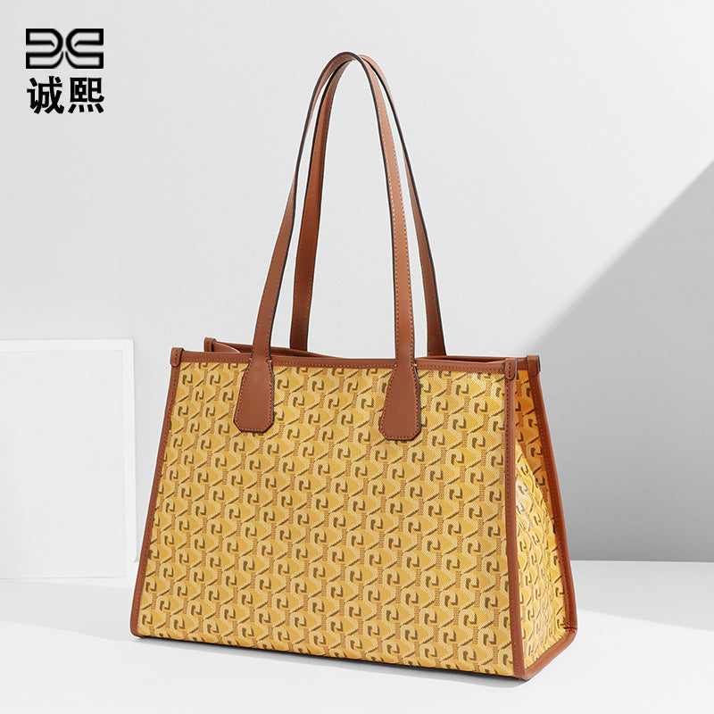 托特包大容量高级感小众时尚狗牙单肩女包新款简约洋气质感腋下包