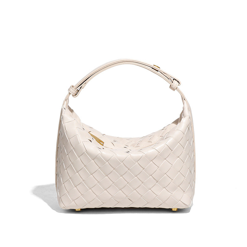 小众设计时尚休闲手拎女包百搭小清新质感单肩腋下包手工编织包包