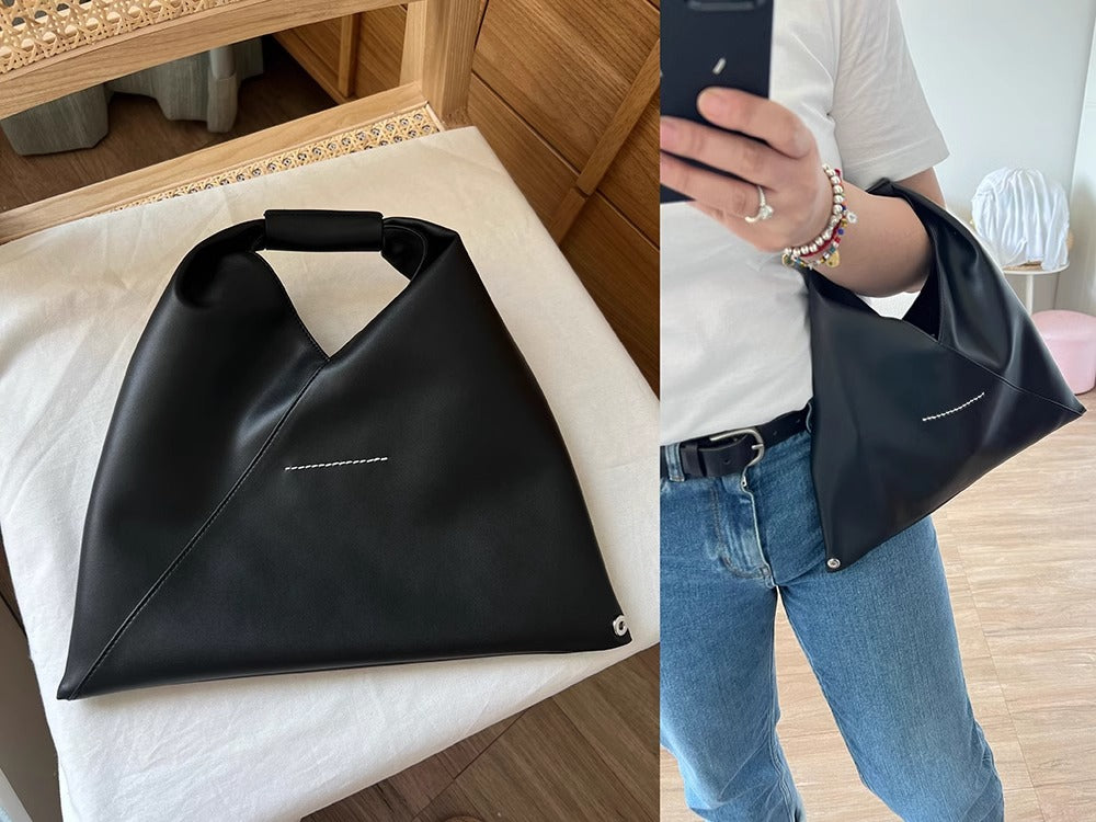 MM马吉啦三角包慵懒风女大容量通勤托特包ins潮流饺子包购物袋6