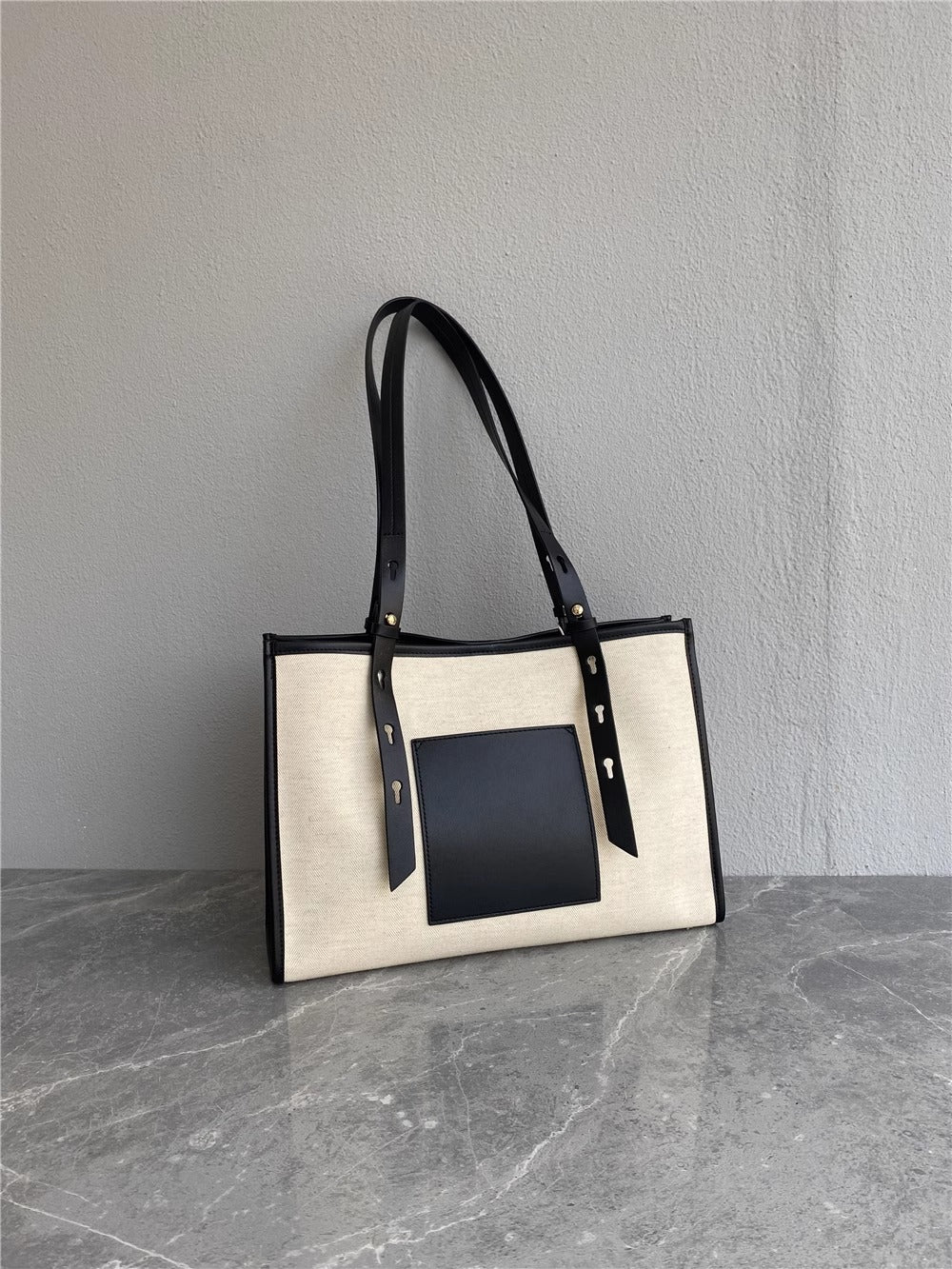 秋冬新款休闲时尚大空间ins潮百搭配牛皮托特包外贸出口欧美女包