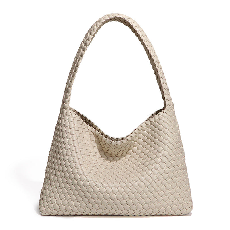 质感流行编织单肩女包潮流百搭大容量腋下包时尚简约韩版托特包包