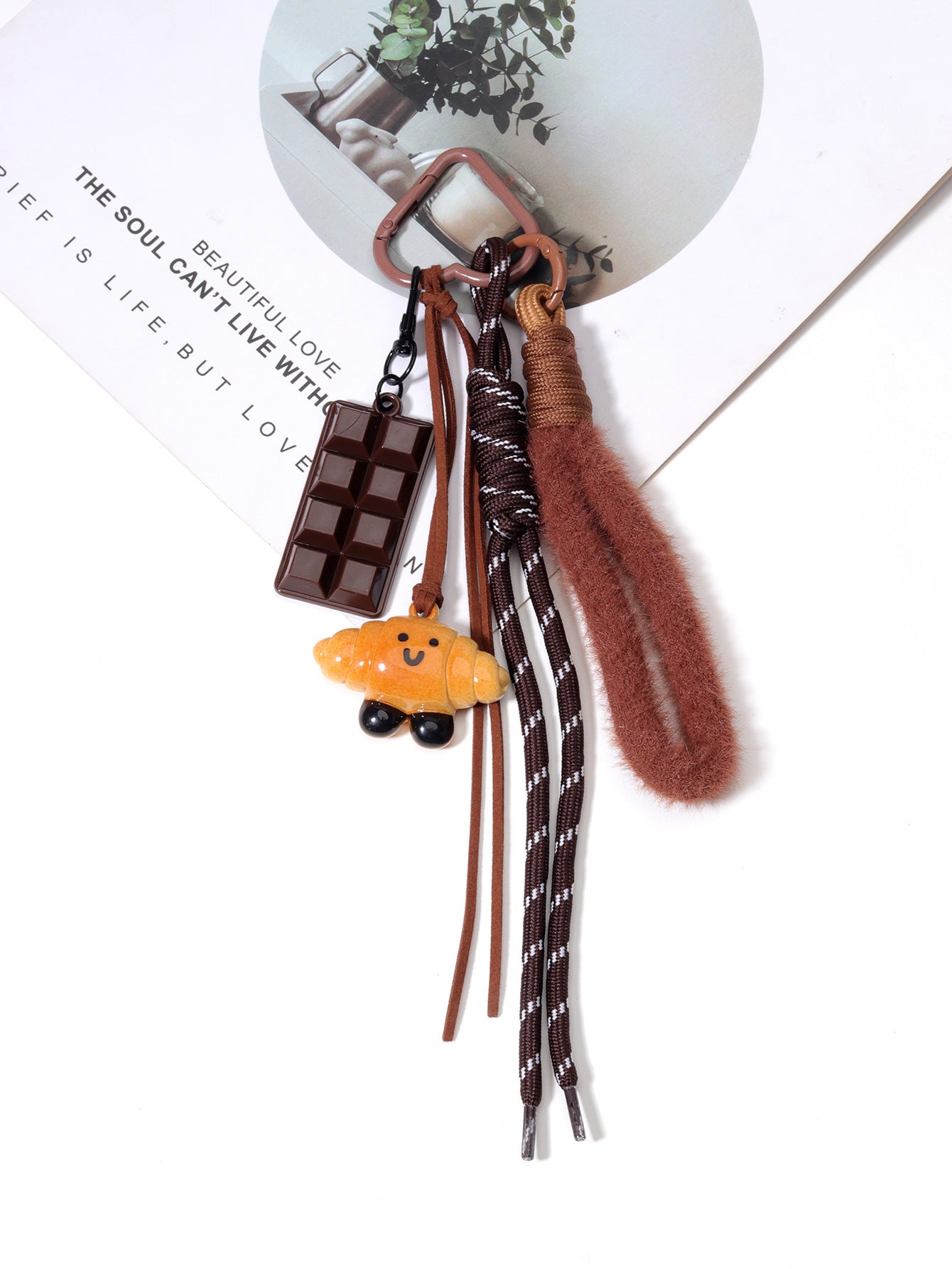 miu风碱水面包钥匙扣秋冬美拉德系可爱面包挂件学生情侣书包装饰