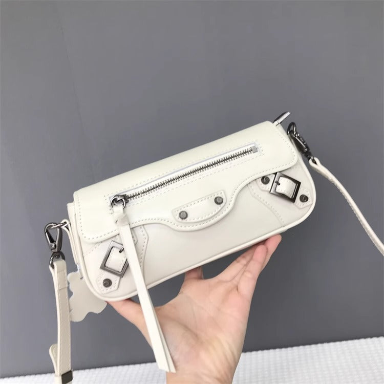 外贸大牌同款植鞣牛皮休闲时尚机车包小包包女新款潮单肩斜挎包