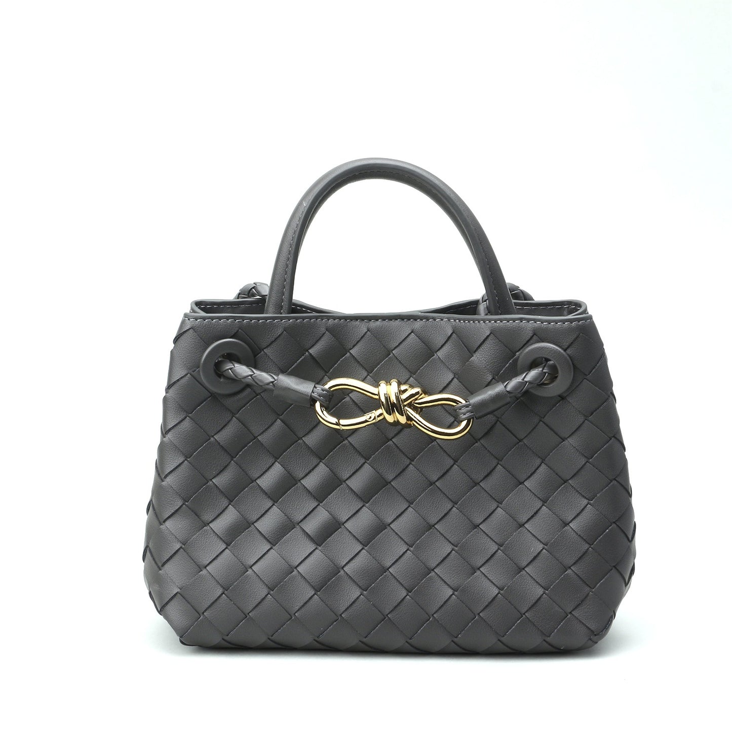 真皮手拎包外贸高级编织包跨境时尚羊皮手提包大容量单肩斜跨包女