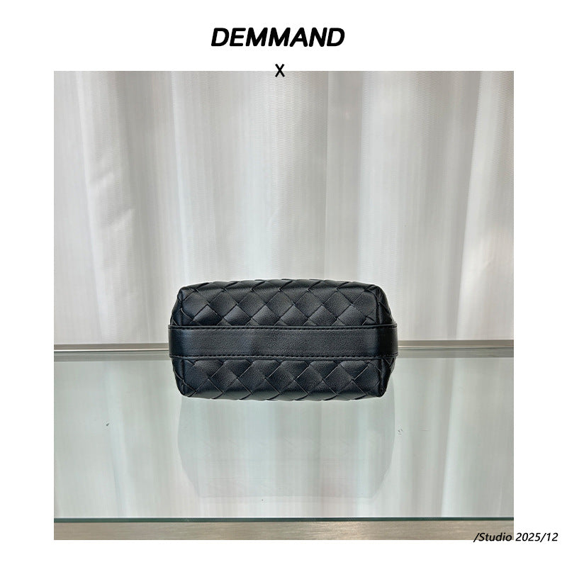 2025新款原厂女包 B家羊皮编织便当包手提饭盒包百搭单肩包腋下包