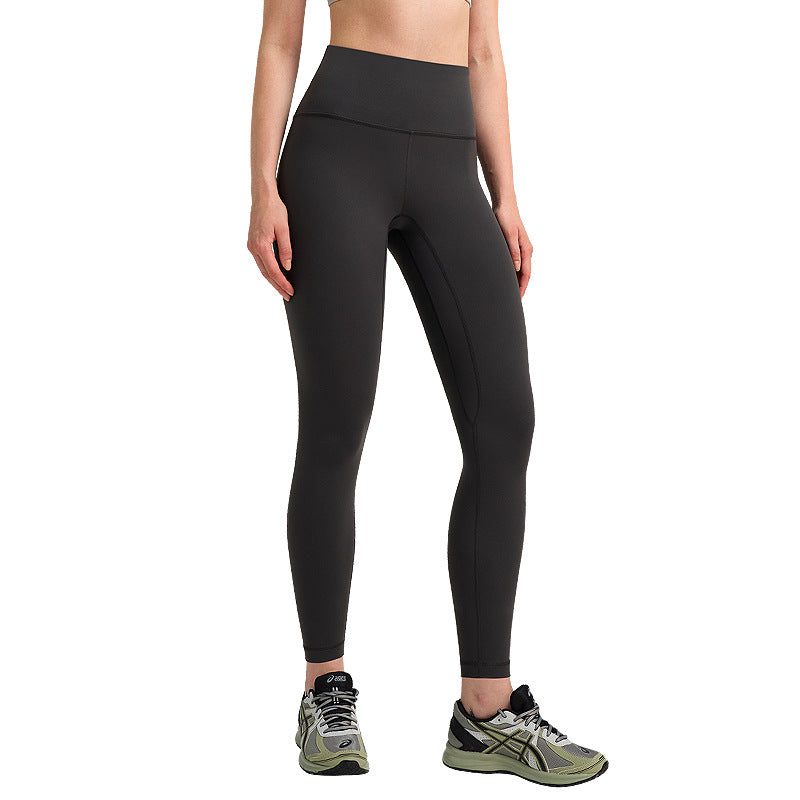 加厚薄绒瑜伽裤女秋冬蜜桃提臀健身服长裤弹力高腰裸感运动紧身裤