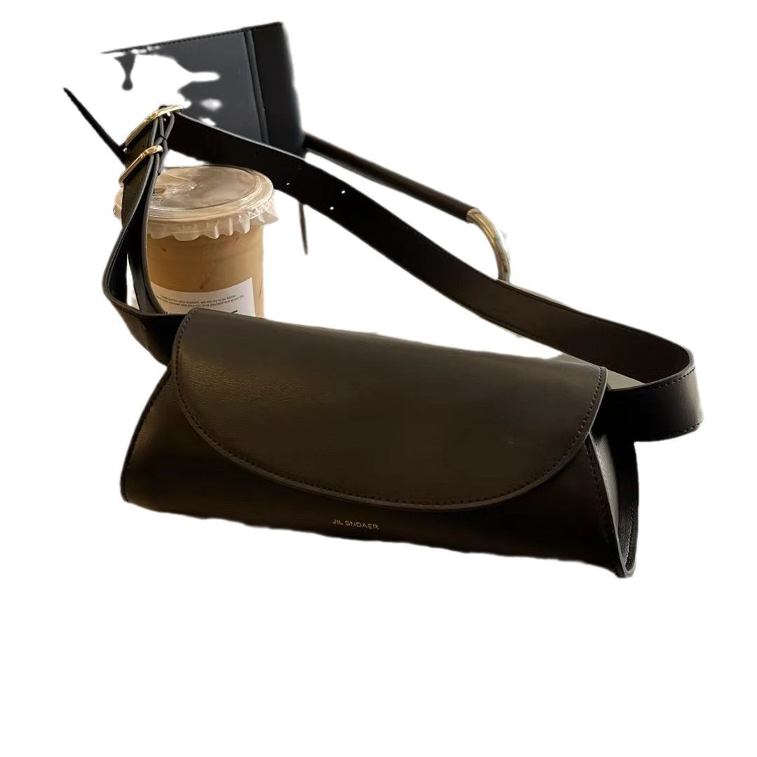 法式纯色包包女质感腋下单肩包女款2024新款设计感小众百搭圆筒包