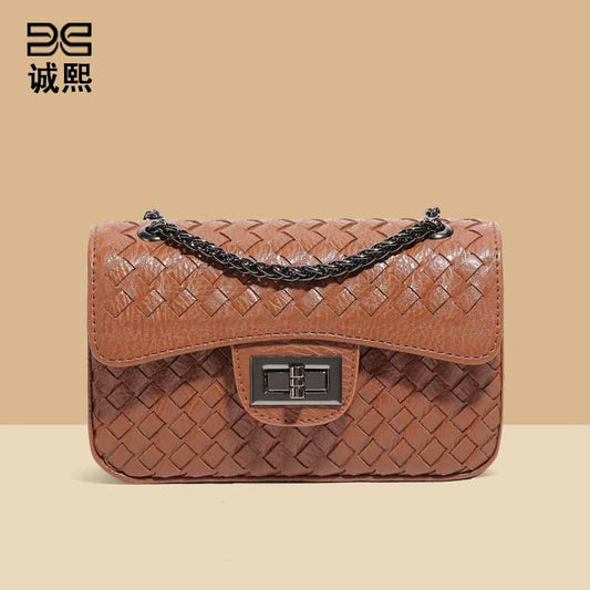 经典百搭横款小方包网红同款辣妈包质感链条单肩包休闲潮流斜挎包