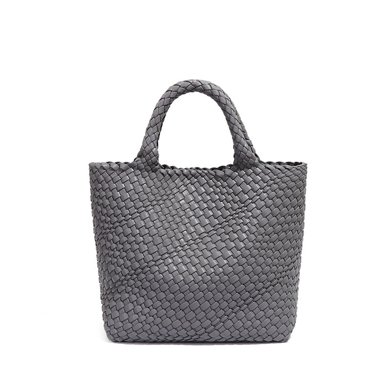 时尚潮流复古菜篮子腋下手提包手工编制包夏季新款简约子母托特包