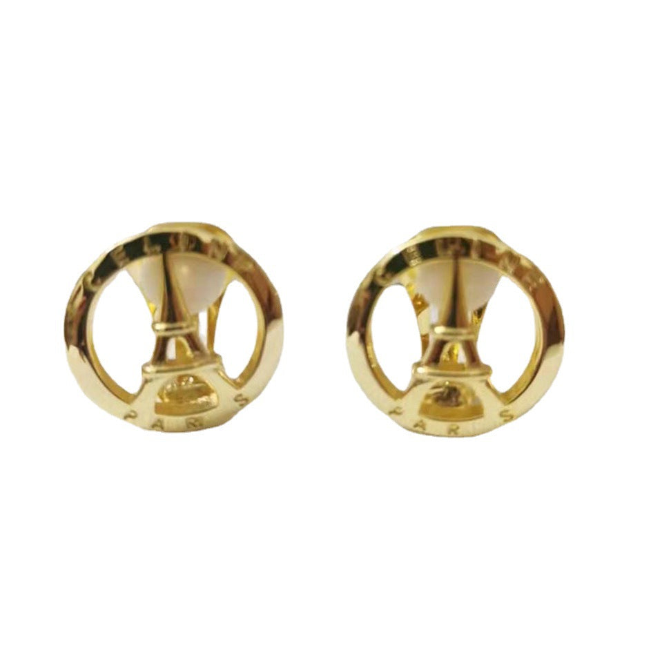 赛家新款耳夹女凯旋门复古时尚中古气质个性耳饰无耳洞款耳环