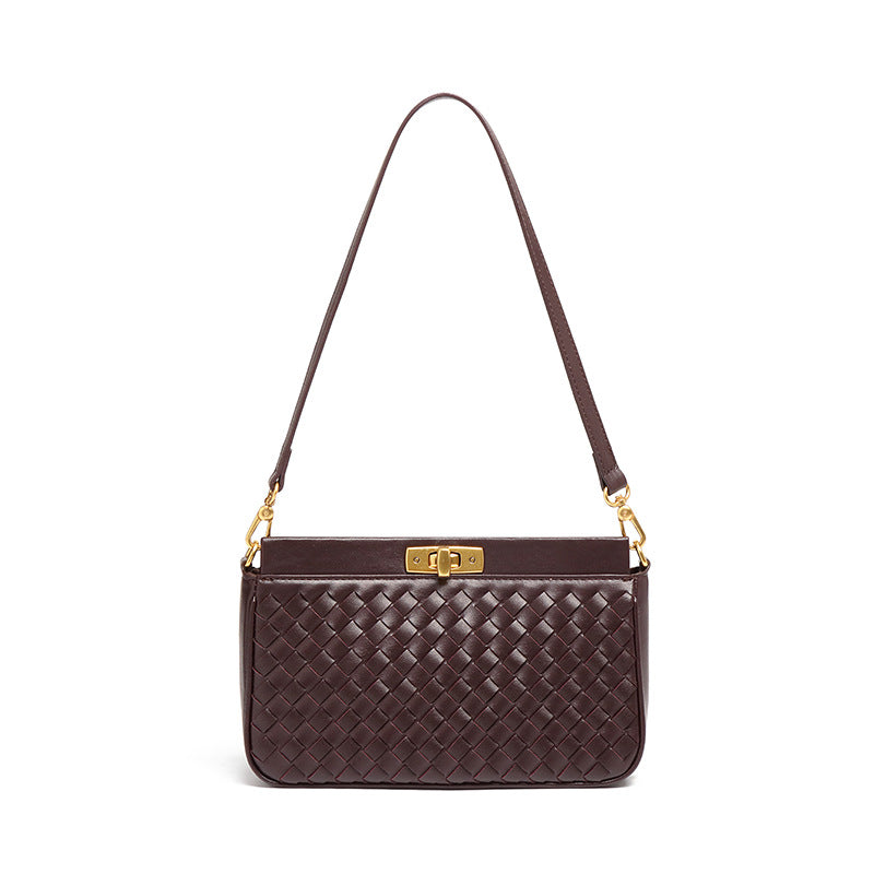 外贸批发初春新款手拎女包时尚休闲手工编织包约会百搭单肩腋下包