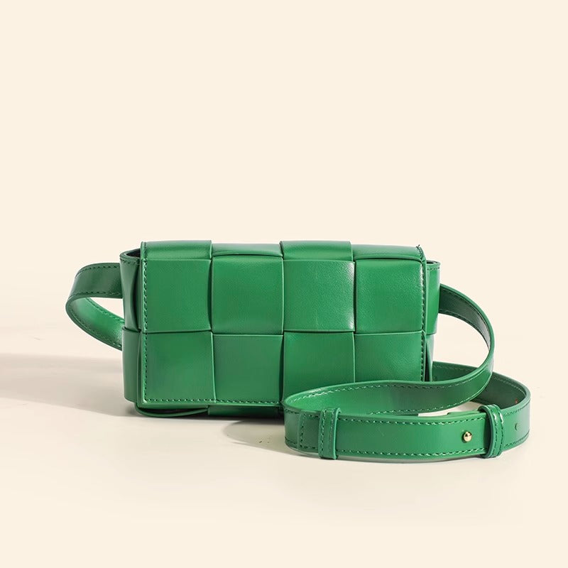 女包时尚百搭2023新款潮夏季休闲编织包运动单肩斜挎包真皮小方包