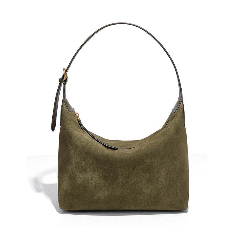 工厂定制贴标磨砂高级感单肩腋下女包休闲大容量饭盒包复古手提包